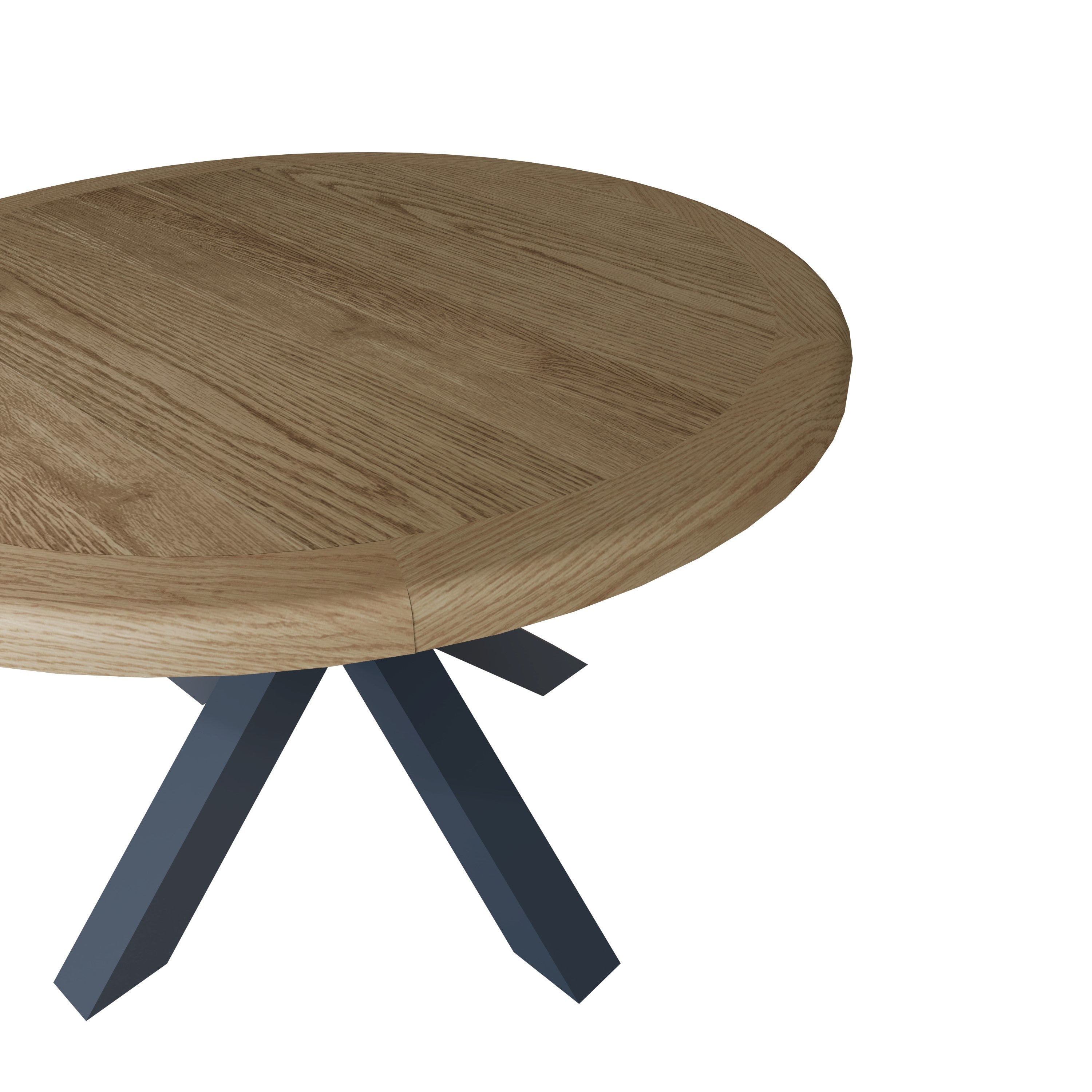 Norfolk Oak & Blue Painted Dining Table - 1.5m Round