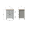 Norfolk Oak & Grey Painted Bedside - Extra Large