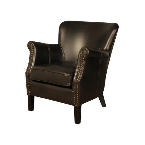 Harlow Accent Arm Chair - Brown Leather Air