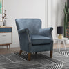 Harlow Vintage Accent Arm Chair - Steel Blue