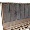 Havana Industrial Oak 4ft6 (135cm) Bed - Fabric Headboard