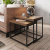 Havana Industrial Oak Nest of 2 Tables