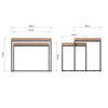 Havana Industrial Oak Nest of 2 Tables