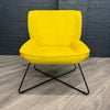 Teagan Accent Chair & Stool Set - Ochre Yellow