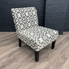 Fabric Slipper Accent Chair - Geometric Pattern