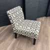 Fabric Slipper Accent Chair - Geometric Pattern