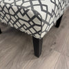Fabric Slipper Accent Chair - Geometric Pattern