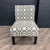 Fabric Slipper Accent Chair - Geometric Pattern