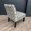 Fabric Slipper Accent Chair - Geometric Pattern