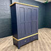 Norfolk Oak & Blue Painted - 3 Door Wardrobe