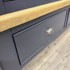 Norfolk Oak & Blue Painted - 3 Door Wardrobe