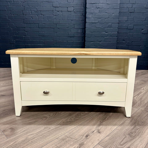 Modena Oak & White Corner TV Unit