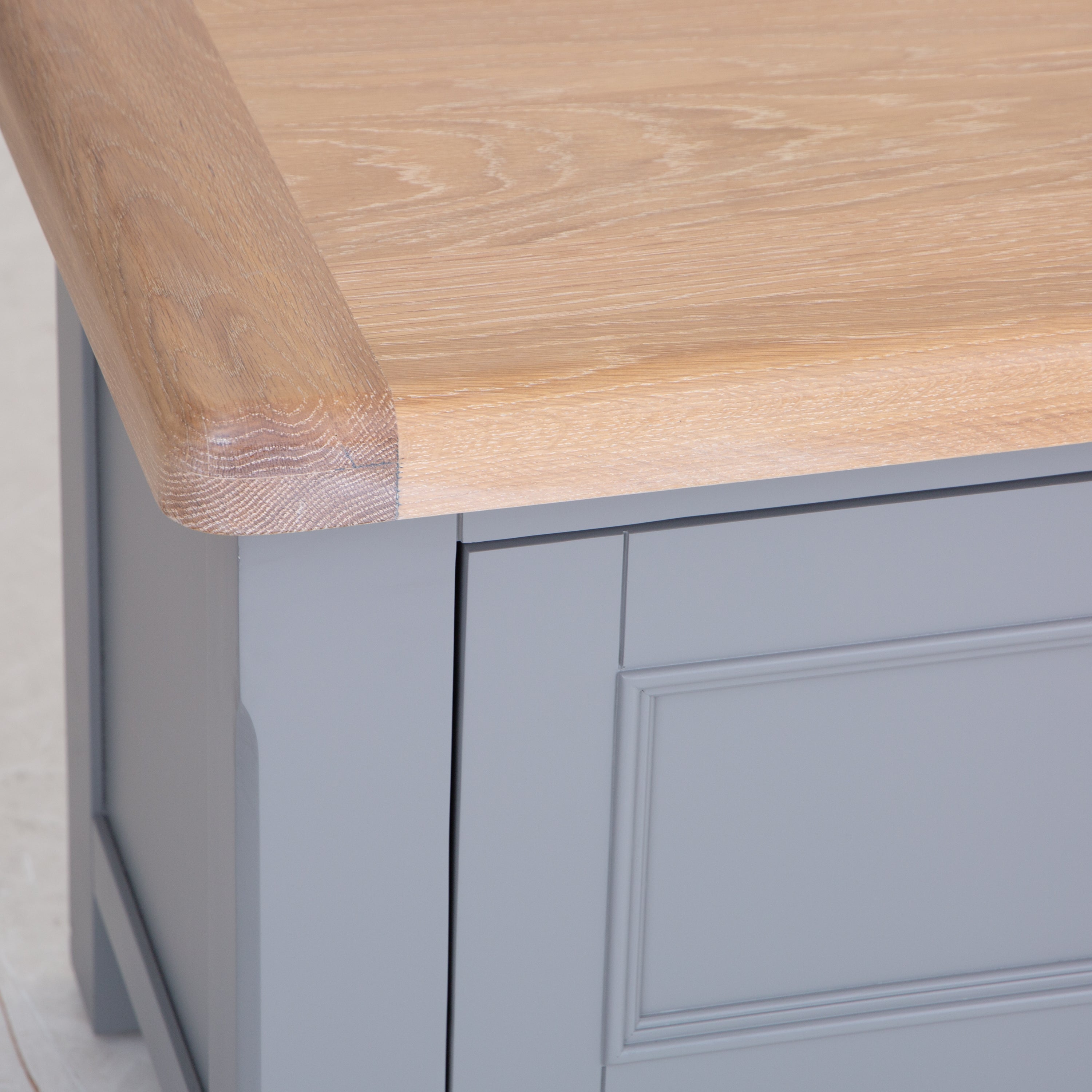 Dorset Oak & Storm Grey Painted - Large TV Unit