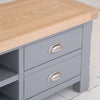 Dorset Oak & Storm Grey Painted - Large TV Unit