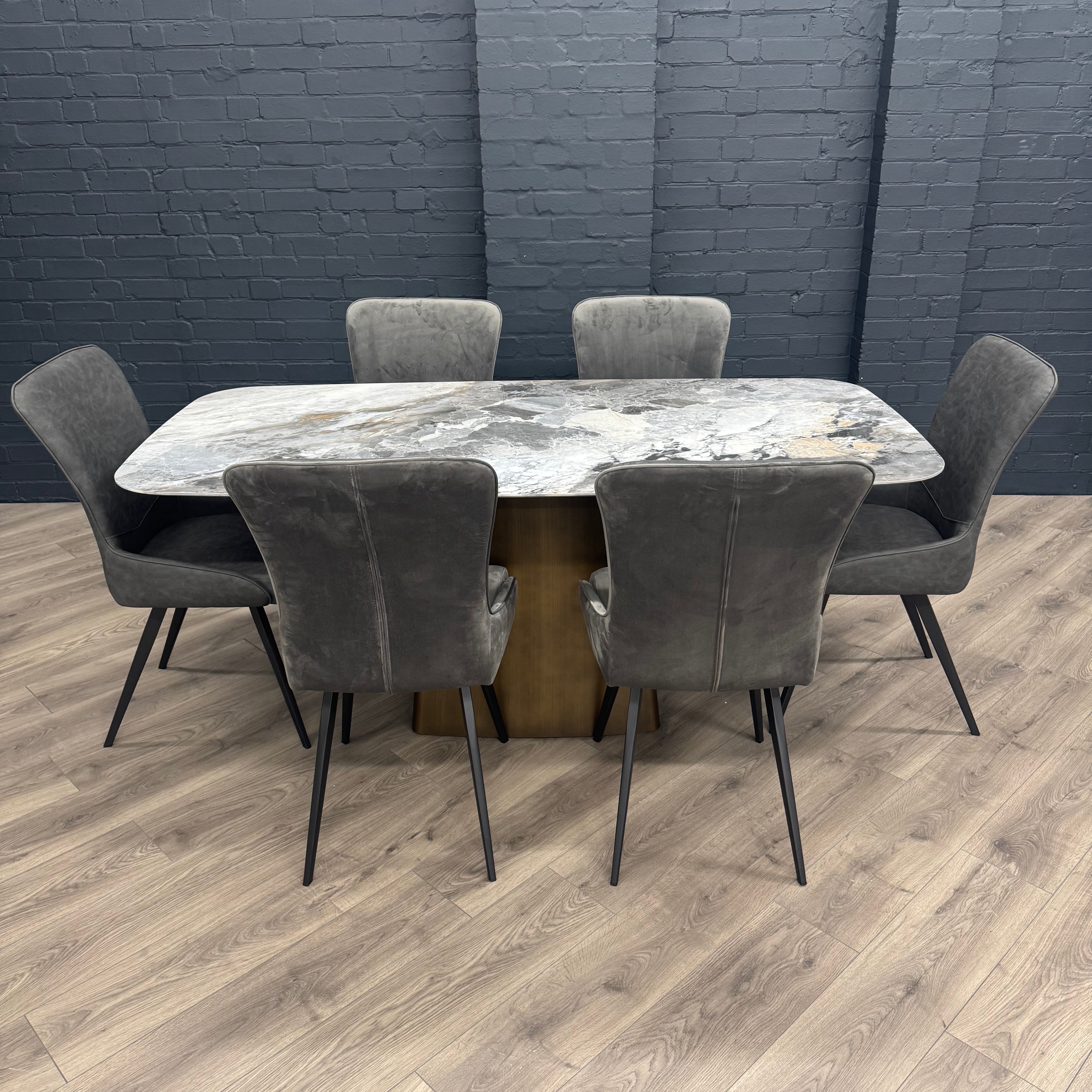 Chicago 1.8m Dining Table PLUS X6 Austin Dining Chairs