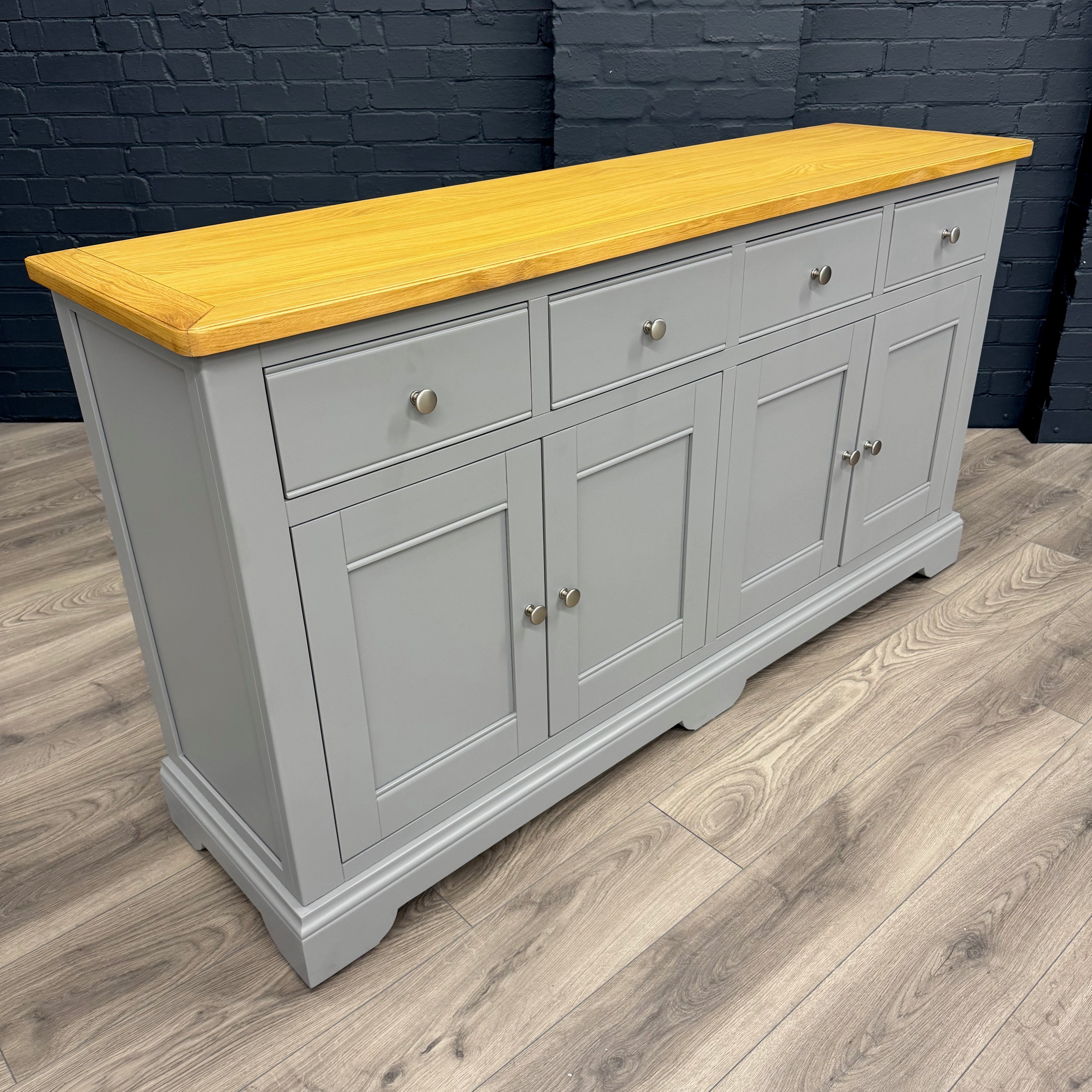 Harmony 4 Door, 4 Drawer Sideboard - Pewter