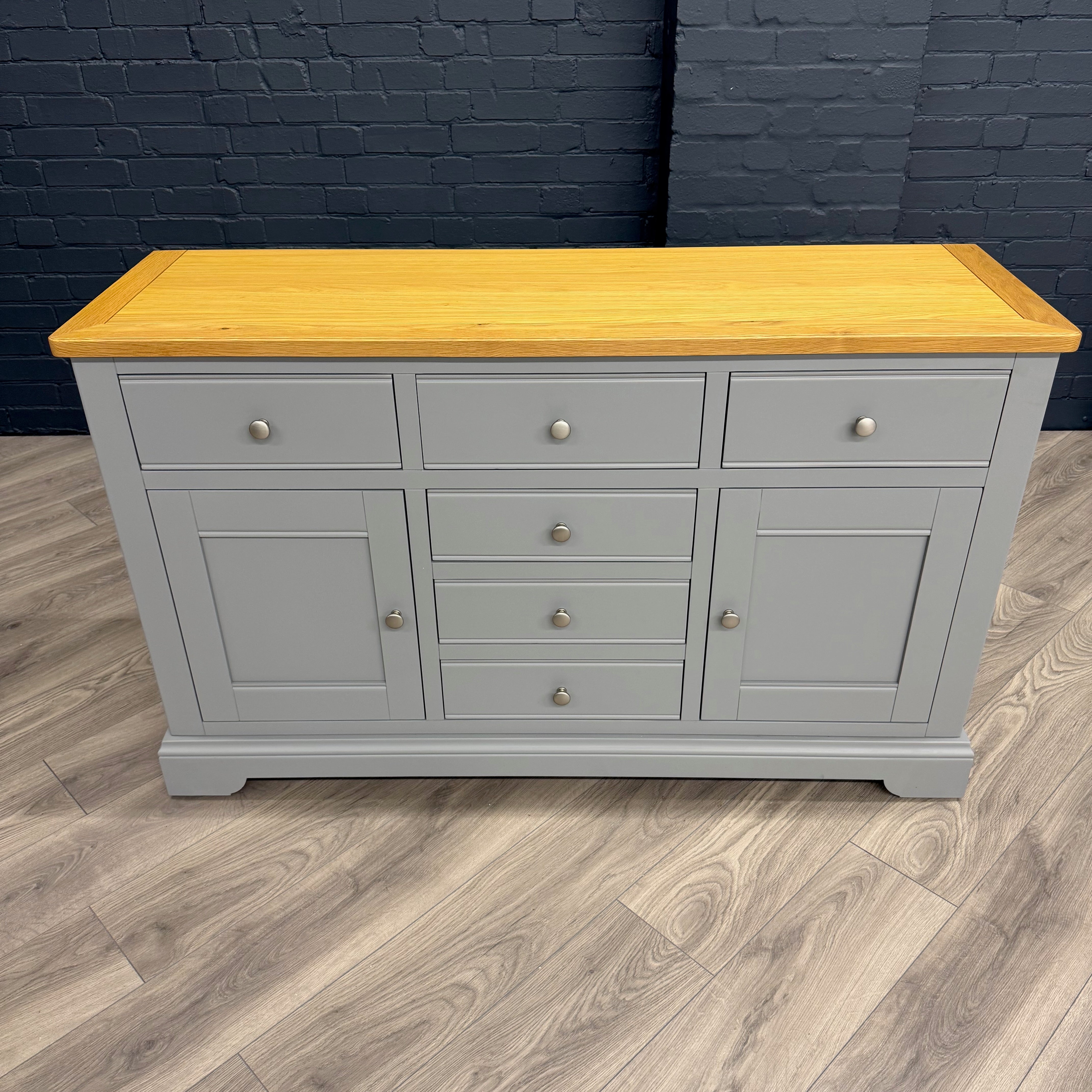 Harmony 2 Door, 6 Drawer Sideboard - Pewter