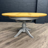 Harmony Round Single Pedestal Extending Dining Table - Pewter