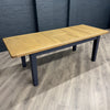 Norfolk Oak & Blue Painted Dining Table - 1.8m Butterfly Extending Table