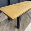 Norfolk Oak & Blue Painted Dining Table - 1.8m Butterfly Extending Table