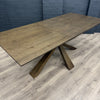 Stamford Oak Dining Table with Cross Leg Wooden Base - 160cm Extending Table