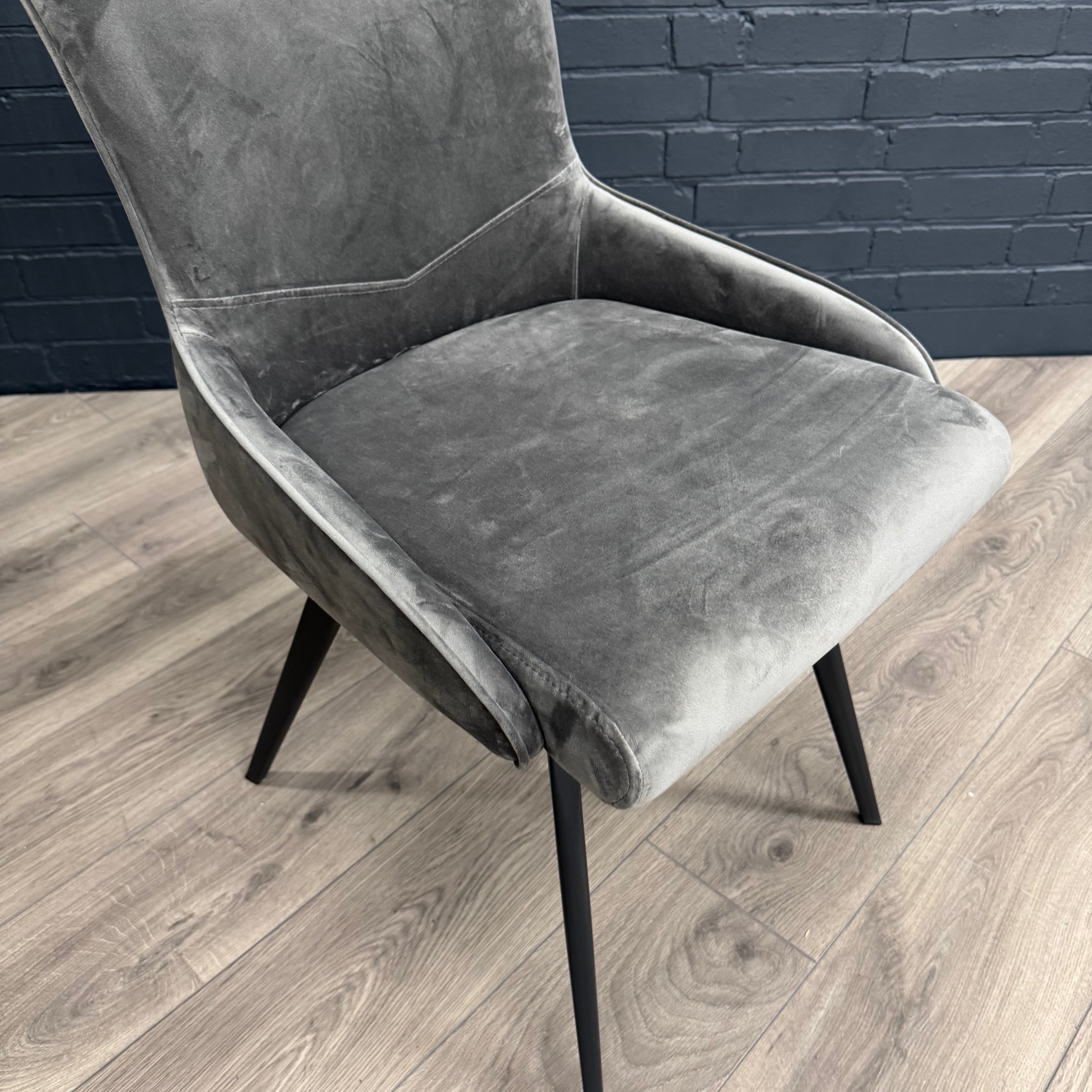 Austin Dining Chair - Grey Velvet