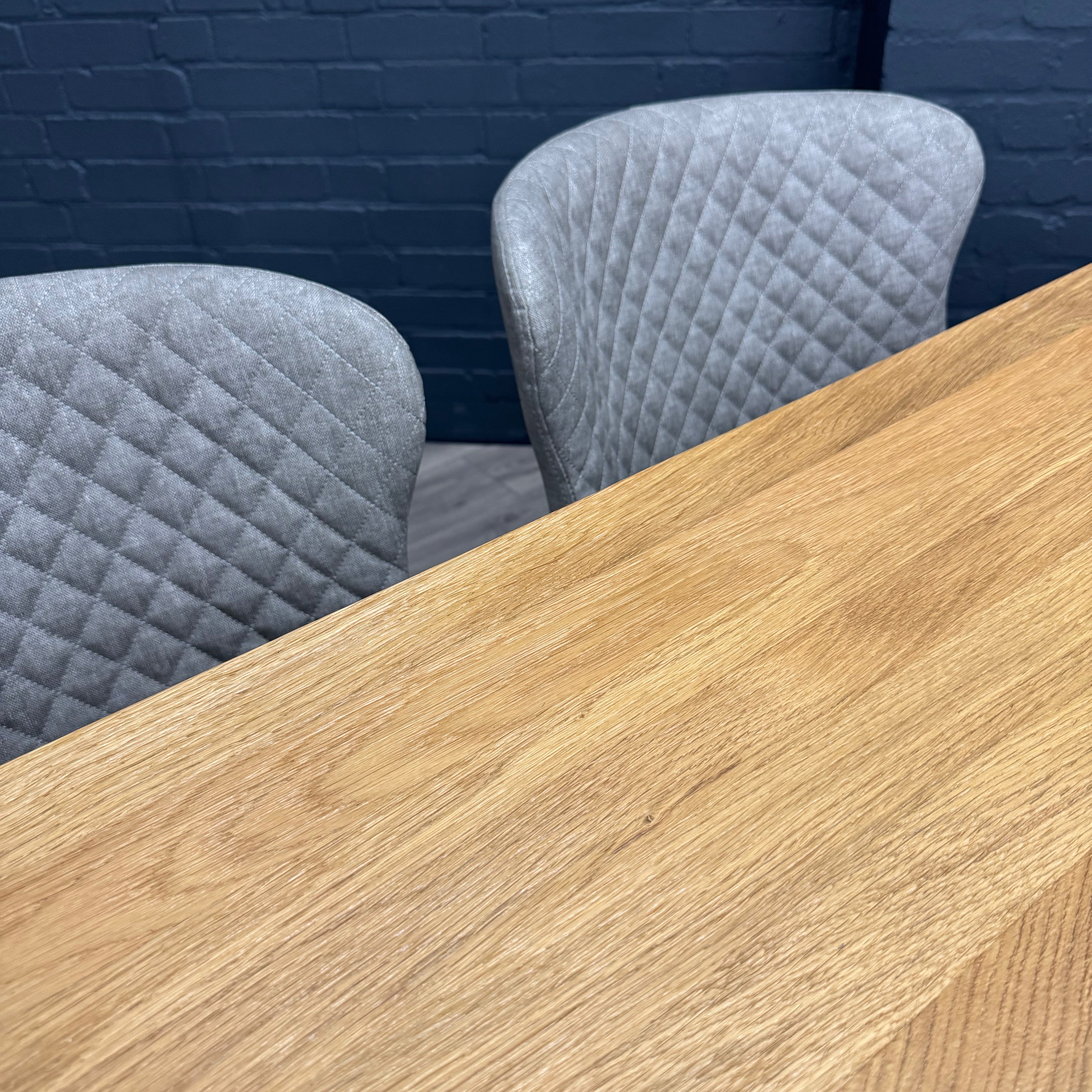 Fusion Oak Small Dining Table & Bench PLUS X2 Fusion Platinum Cantilever Dining Chairs