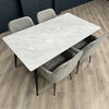 Finchley Sintered Stone - Large Table PLUS 4x Luxury Grey Carver Chairs