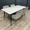 Finchley Sintered Stone - Large Table PLUS 4x Luxury Grey Carver Chairs