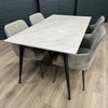 Finchley Sintered Stone - Large Table PLUS 4x Luxury Grey Carver Chairs