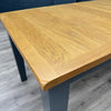 Chester Charcoal Painted & Oak, Dining Table - 1.6m Butterfly Extending