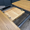 Chester Charcoal Painted & Oak, Dining Table - 1.6m Butterfly Extending