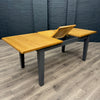 Chester Charcoal Painted & Oak, Dining Table - 1.6m Butterfly Extending