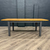 Chester Charcoal Painted & Oak, Dining Table - 1.6m Butterfly Extending