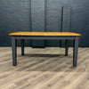 Chester Charcoal Painted & Oak, Dining Table - 1.6m Butterfly Extending