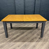 Chester Charcoal Painted & Oak, Dining Table - 1.6m Butterfly Extending