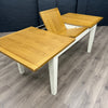 Chester White Painted Oak Dining Table - 1.6m Butterfly Extending