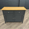 Rimini Oak & Charcoal Painted Sideboard - 2 Door, 2 Drawer
