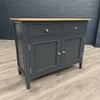 Rimini Oak & Charcoal Painted Sideboard - 2 Door, 2 Drawer