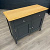 Rimini Oak & Charcoal Painted Sideboard - 2 Door, 2 Drawer