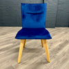 Lucca - Luxury Oak & Velvet Dining Chair - Navy
