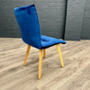 Lucca - Luxury Oak & Velvet Dining Chair - Navy