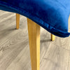 Lucca - Luxury Oak & Velvet Dining Chair - Navy