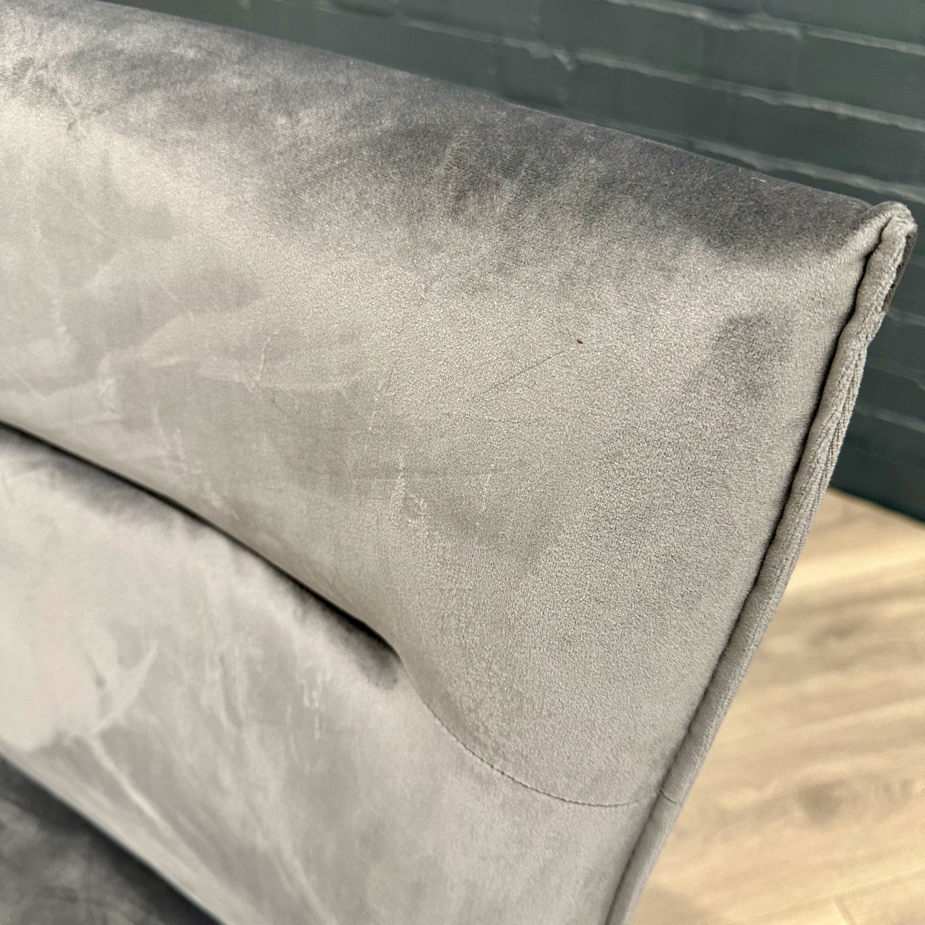 Lucca - Luxury Oak & Velvet Dining Chair - Grey