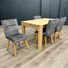 Oslo Premium Oak - Extending Dining Table, PLUS 4x Luxury Chairs