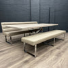 Sloane Oak & Chrome - 2.2m Dining Table and Benches