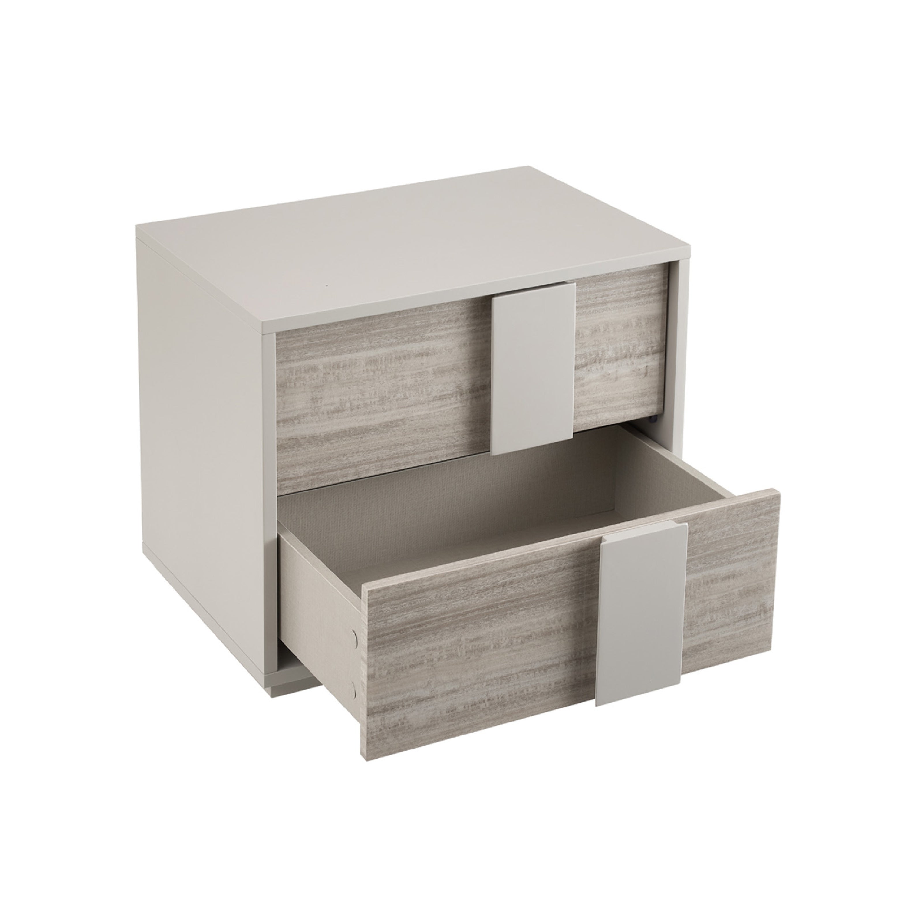 Jules - Bedside Table 2 Drawer - Grey