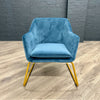 Jenna Armchair - Blue & Gold