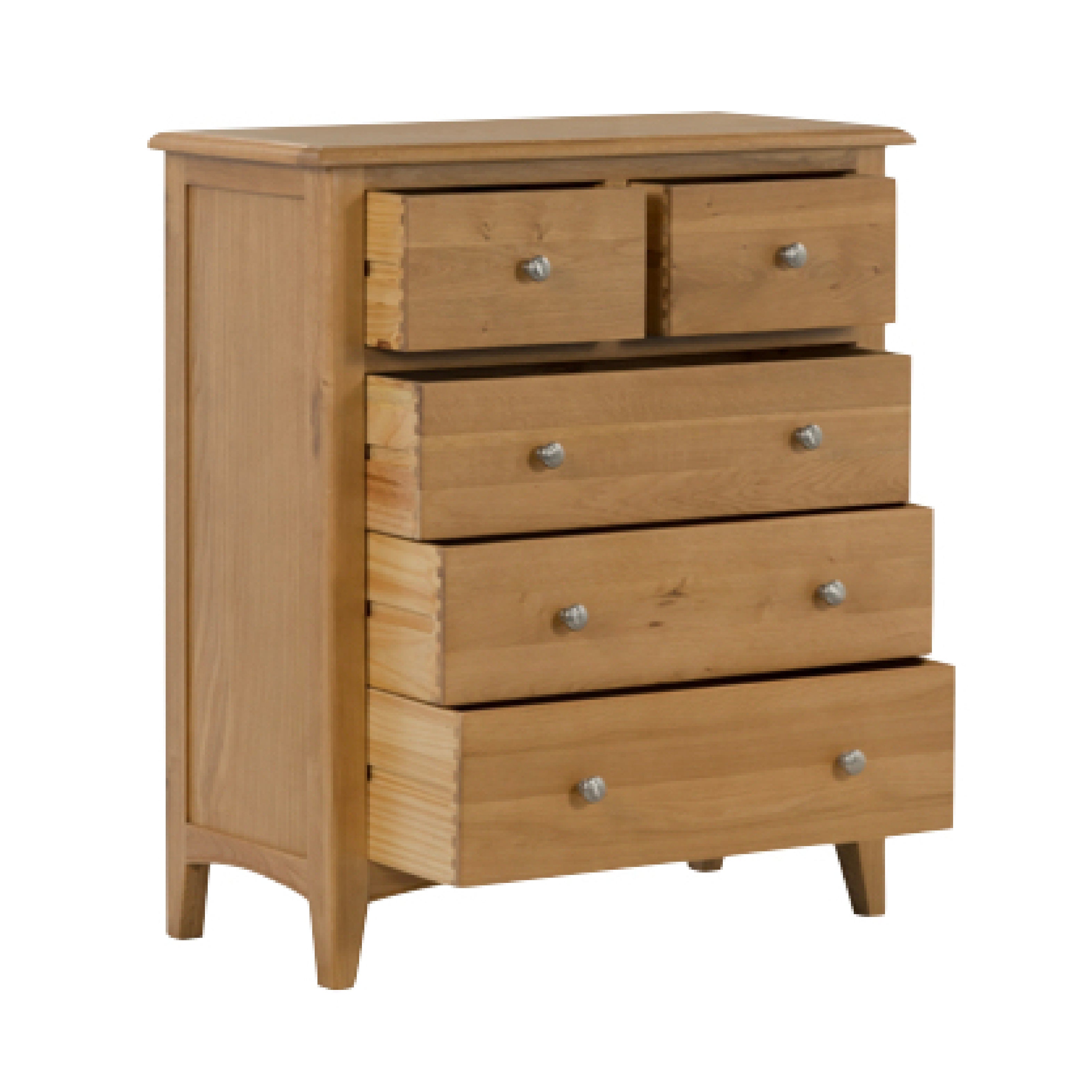 Kilkenny Oak Chest Of Drawers - 2 Over 3