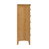 Kilkenny Oak Chest Of Drawers - 5 Drawer Narrow